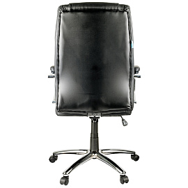 Кресло руководителя Helmi HL-E20 "Confidence" экокожа черная, хром