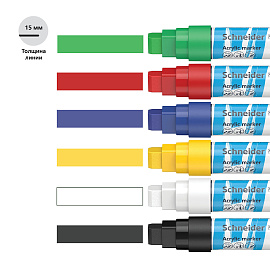 Набор маркеров акриловых Schneider "Paint-it 330", 15мм, ассорти, 6шт.