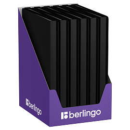 Папка с 20 вкладышами Berlingo "Soft Touch" А4, 17мм, 700мкм, черная, с внутр. карманом