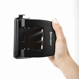 Дырокол металлический BRAUBERG "Classic", до 25 л., черный, 229697