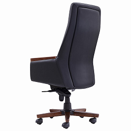 Кресло HAWASAN (ХАВАСАН) "Desire EX-771", мультиблок, дерево, натуральная кожа, черное, 532935