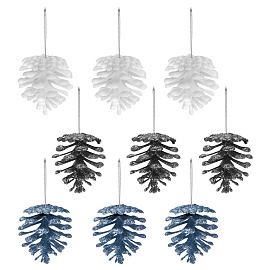 Украшение ёлочное 9 шт., 4 см, "Шишки", пластик, ЗОЛОТАЯ СКАЗКА, 592455