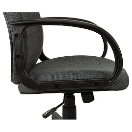 Кресло руководителя Helmi HL-E88, ткань серая, пластик, механизм качания фото Кресло руководителя Helmi HL-E88, ткань серая, пластик, механизм качания