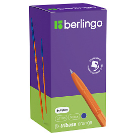 Ручка шариковая Berlingo "Tribase Orange" синяя, 0,7мм