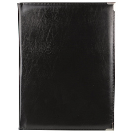 Папка адресная из кожзама без надписи, формат А4, 33х25х2 см, черная фото Папка адресная из кожзама без надписи, формат А4, 33х25х2 см, черная
