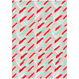 Упаковочная бумага глянц. 70*100см, MESHU "Stylish green", 90г/м2