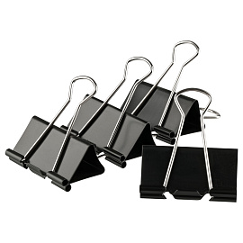 Зажимы для бумаг 51мм, OfficeSpace, 12шт., черные, картонная коробка фото Зажимы для бумаг 51мм, OfficeSpace, 12шт., черные, картонная коробка