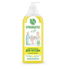 Средство для мытья посуды Synergetic Сочный лимон гель 1 л