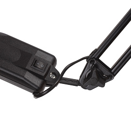 Настольная лампа светильник Дельта 1 на струбцине, ЛЮМИНЕСЦЕНТНАЯ, цоколь G23, 11 Вт, чёрный, с BL-1 фото Настольная лампа светильник Дельта 1 на струбцине, ЛЮМИНЕСЦЕНТНАЯ, цоколь G23, 11 Вт, чёрный, с BL-1