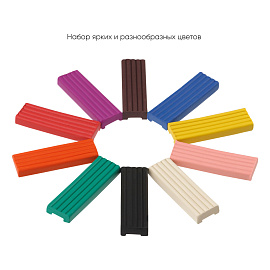 Пластилин классический ГАММА "Юный художник NEW", 10 цветов, 140 г, со стеком, картонная упаковка, 280044 фото Пластилин классический ГАММА "Юный художник NEW", 10 цветов, 140 г, со стеком, картонная упаковка, 280044