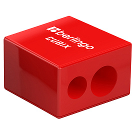 Точилка пластиковая Berlingo "Cubix" 2 отверстия, контейнер, ассорти фото Точилка пластиковая Berlingo "Cubix" 2 отверстия, контейнер, ассорти