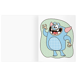 Раскраска водная 200*250, 8 стр., ТРИ СОВЫ "Раскрась водой. Смешные монстрики