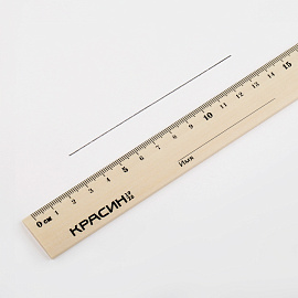 Линейка 20см Красин "Стандарт", дерево фото Линейка 20см Красин "Стандарт", дерево