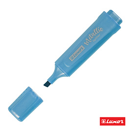 Текстовыделитель Luxor "Textliter Metallic" голубой, 1-5мм. фото Текстовыделитель Luxor "Textliter Metallic" голубой, 1-5мм.