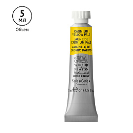 Акварель художественная Winsor&Newton "Professional", 5мл, туба, №118 кадмий желтый бледный