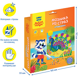 Мозаика из страз Мульти-Пульти "Павлин