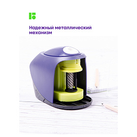 Точилка электрическая Berlingo "SystemX" 1 отверстие, с контейнером, картон. упаковка фото Точилка электрическая Berlingo "SystemX" 1 отверстие, с контейнером, картон. упаковка