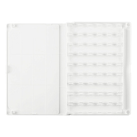 Пенал для акварели пластиковый Гамма, 36 кювет, белый, с палитрой