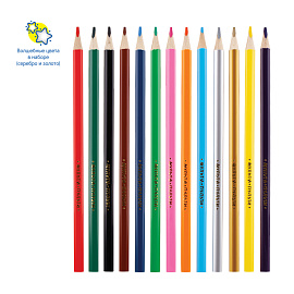 Карандаши цветные Мульти-Пульти "Енот в космосе", 12цв., трехгран., заточен., европодвес