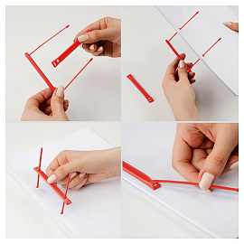 Механизмы для скоросшивания СТАММ, пластиковые, 100шт., красные