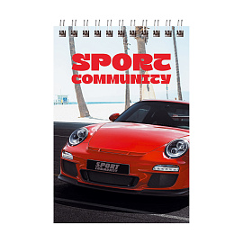 Блокнот А6 40л. на гребне BG "Sport community
