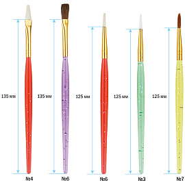 Набор кистей ArtSpace 10шт., пони, щетина, нейлон, круглые, плоские, пакет, европодвес фото Набор кистей ArtSpace 10шт., пони, щетина, нейлон, круглые, плоские, пакет, европодвес