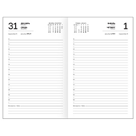 Ежедневник датированный 2026г., А5, 168л., бумвинил, BG, коричневый