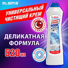 Чистящее средство универсальное крем 520 мл, LAIMA PROFESSIONAL "White fresh", 608659