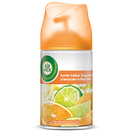 Сменный баллон 250 мл, AIRWICK "Анти-табак. Апельс/бергамот", для автоматических освежителей, универсальный, 224392 фото Сменный баллон 250 мл, AIRWICK "Анти-табак. Апельс/бергамот", для автоматических освежителей, универсальный, 224392