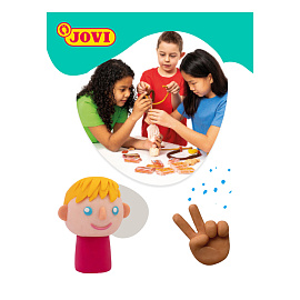 Пластилин растительный JOVI, 6 цветов "Multicultural", 50г, дисплей, картон фото Пластилин растительный JOVI, 6 цветов "Multicultural", 50г, дисплей, картон