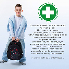 Ранец BRAUBERG KIDS STANDARD, 2 отделения, Terrible fighters, 36х28х14 см, 273146