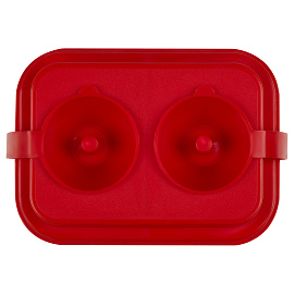 Стакан-непроливайка "Премиум", двойной, с крышкой, ассорти, прозрачный, СН450