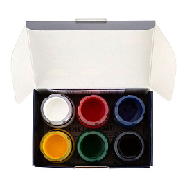 Краски по ткани акриловые "Декола", 6 цветов по 20 мл, в баночках, Невская Палитра, 4141025