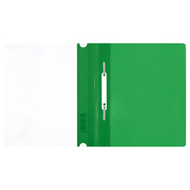 Папка-скоросшиватель пластик. СТАММ А5, 180мкм, зеленая с прозр. верхом