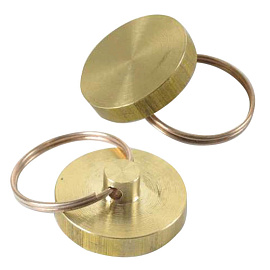 Пломбир печать под пластилин, диаметр 24 мм латунь (1шт/уп)