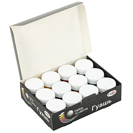 Гуашь Гамма 12 цветов по 20 мл