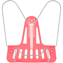 Подставка для книг СТАММ "Премиум", неоновая розовая