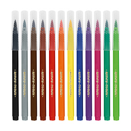 Фломастеры-кисти Мульти-Пульти "Невероятные приключения", 12цв., смываемые, ПВХ бокс, европодвес фото Фломастеры-кисти Мульти-Пульти "Невероятные приключения", 12цв., смываемые, ПВХ бокс, европодвес