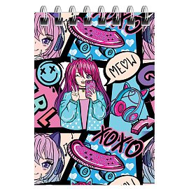 Блокнот А7 40л. на гребне BG "МИКС для девочек фото Блокнот А7 40л. на гребне BG "МИКС для девочек