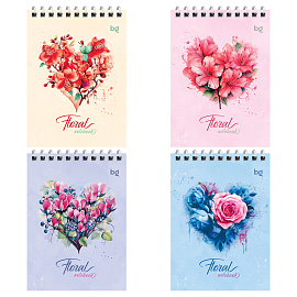 Блокнот А6 40л. на гребне BG "Floral notebook