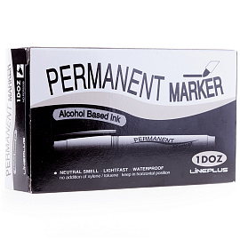 Маркер перманентный Line Plus "200B" черный, пулевидный, 1,5мм фото Маркер перманентный Line Plus "200B" черный, пулевидный, 1,5мм