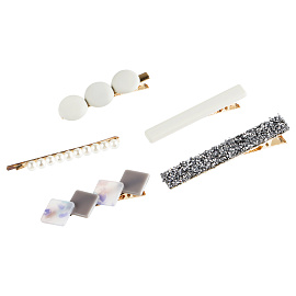 Заколки для волос MESHU, серебристые, 5шт., европодвес фото Заколки для волос MESHU, серебристые, 5шт., европодвес