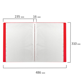 Папка 20 вкладышей STAFF, эконом, красная, 0,5 мм, 225694 фото Папка 20 вкладышей STAFF, эконом, красная, 0,5 мм, 225694
