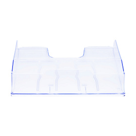 Лоток для бумаг горизонтальный СТАММ "Эксперт", прозрачный