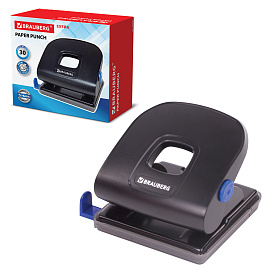 Дырокол металлический BRAUBERG "Extra", до 30 листов, черный, 229092 фото Дырокол металлический BRAUBERG "Extra", до 30 листов, черный, 229092