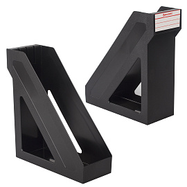 Лоток вертикальный для бумаг BRAUBERG "Basic", 265х100х285 мм, черный, 237009 фото Лоток вертикальный для бумаг BRAUBERG "Basic", 265х100х285 мм, черный, 237009