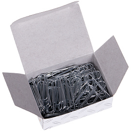 Скрепки 28мм, OfficeSpace, 100шт., оцинкованные, карт. упаковка фото Скрепки 28мм, OfficeSpace, 100шт., оцинкованные, карт. упаковка