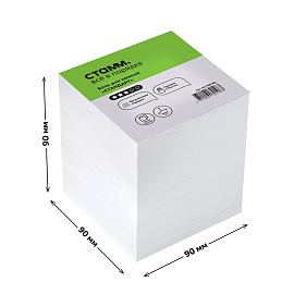 Блок для записей СТАММ "Стандарт", 9*9*9см, белый фото Блок для записей СТАММ "Стандарт", 9*9*9см, белый