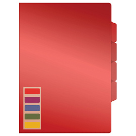 Папка-уголок OfficeSpace А4, 150мкм, 3 отделения, ассорти