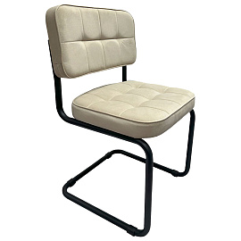 Стулья КОМПЛЕКТ 2 шт., РС14М, черный каркас, велюр, бежевый, разобранные фото Стулья КОМПЛЕКТ 2 шт., РС14М, черный каркас, велюр, бежевый, разобранные